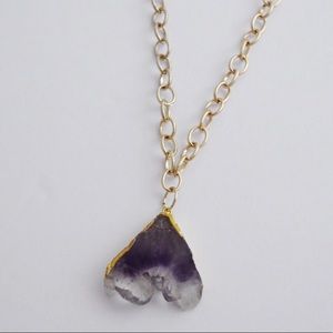 Electroplated Amethyst Pendant
